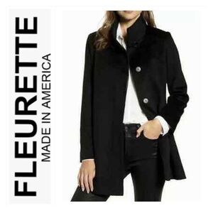 NWOT Fleurette Italian Wool Car Coat